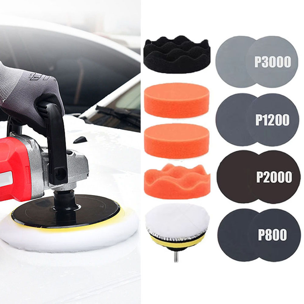 Car Wax Polishing Pad - Kit bantalan spons pemoles mobil, detail