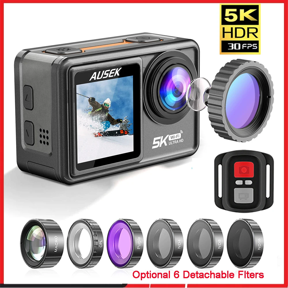 Car Accessories Online - Kamera Aksi AUSEK M81TR 5K 4K60FPS