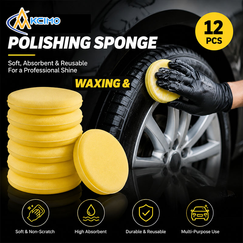 Car Wax Polishing Pad - 12 Buah Spons Waxing Mobil Bantalan