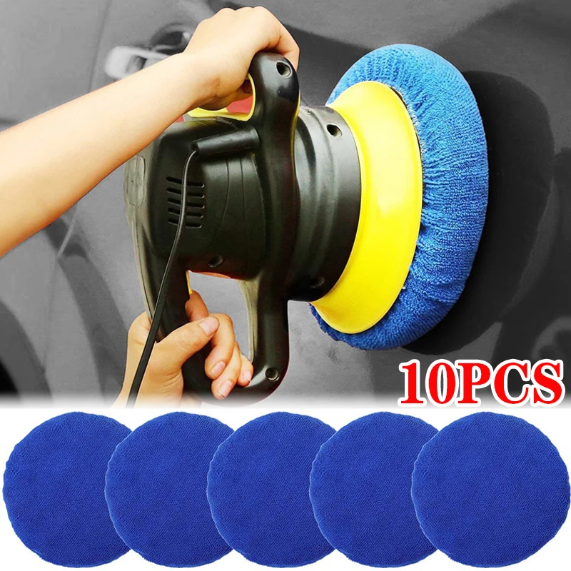 Car Wax Polishing Pad - Bantalan pemoles serat mikro mobil, 5-10