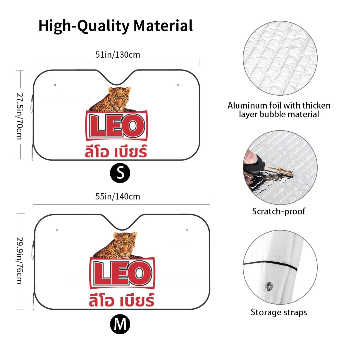 Leo Beer Bangkok Sunshade Kaca - Car Accessories Bangkok ulasan dan harga